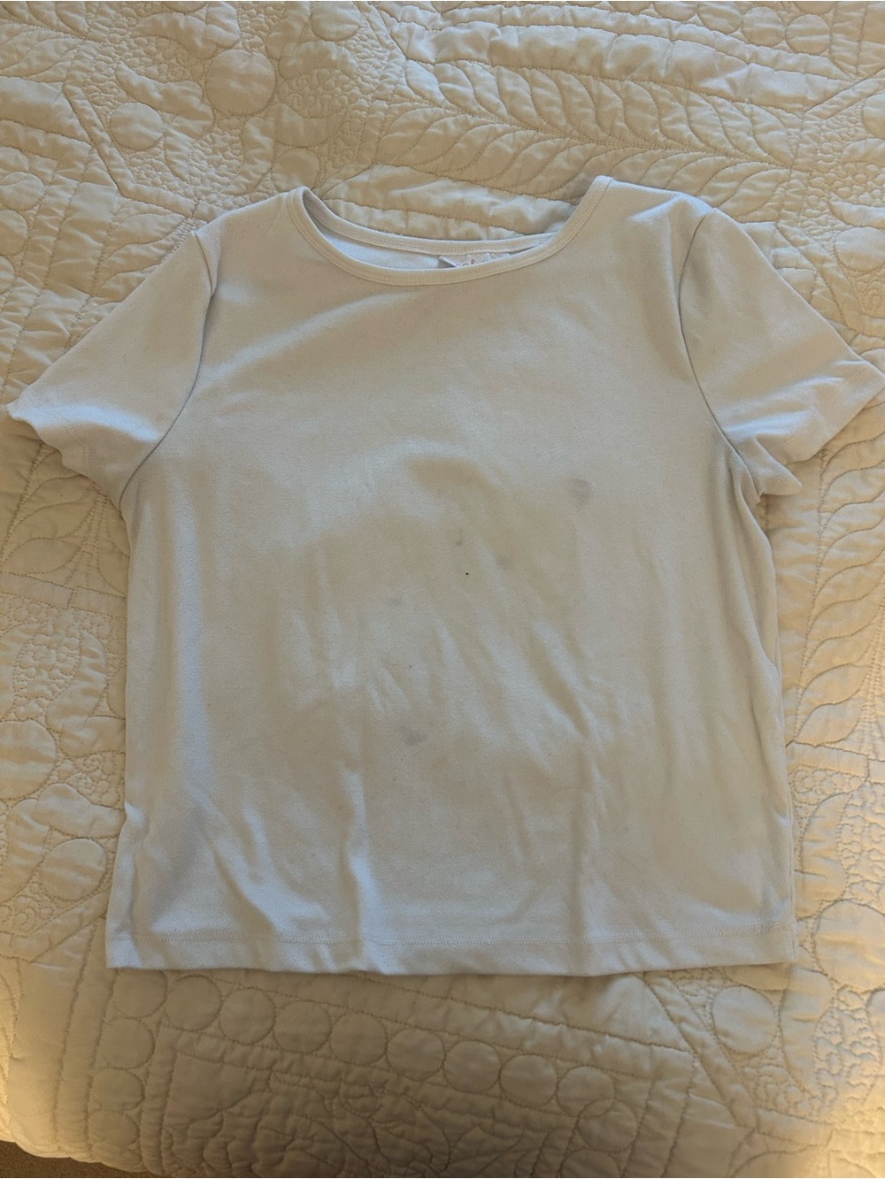 Colsie Short Sleeve Crewneck Tee - White
